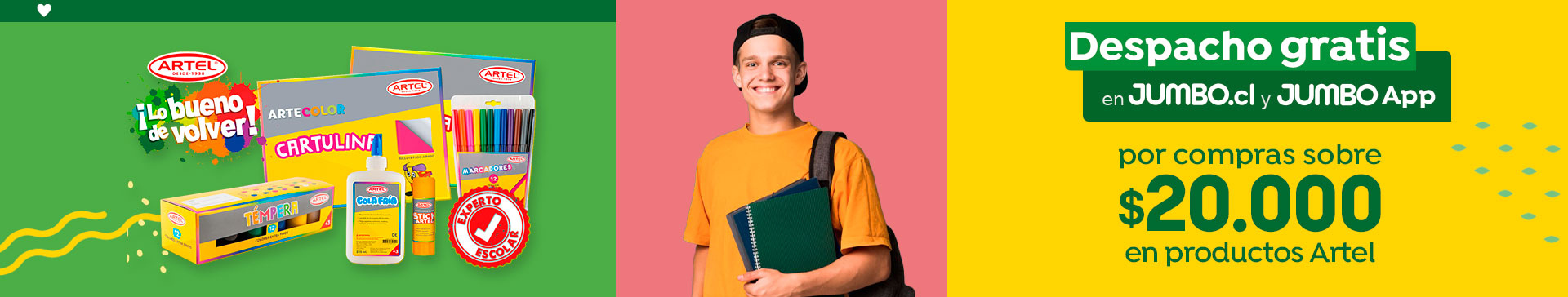 Dsp $1 - Por compras superiores a $20.000 en productos Artel - 44256 al 07.03.2021