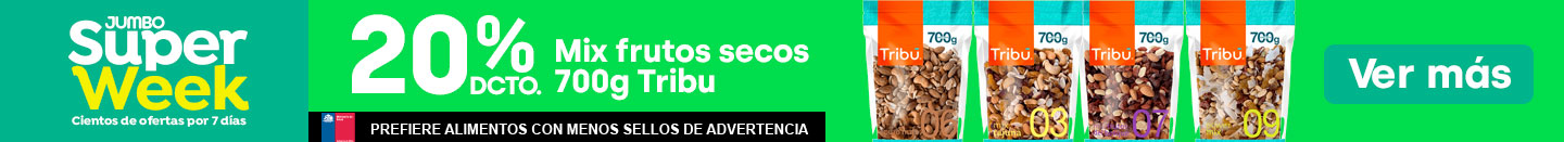 Mix frutos secos 700 gr Tribu 20% dcto