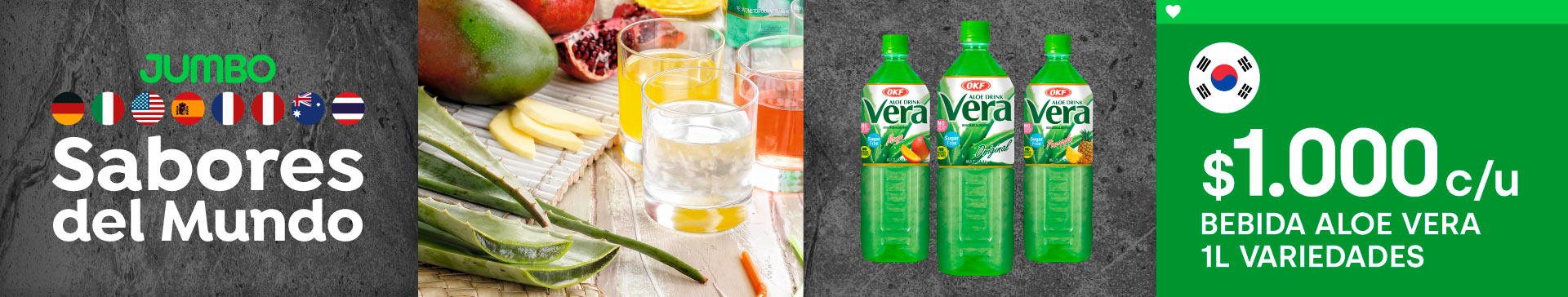 Bebida Aloe Vera 1L variedades $1.000 c/u