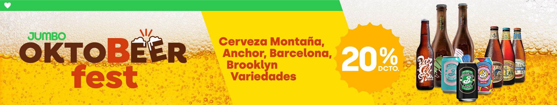 CERVEZA MONTAÑA/ ANCHOR/ BARCELONA/ BROROKLYN VARIEDADES CON 20% DE DESCUENTO