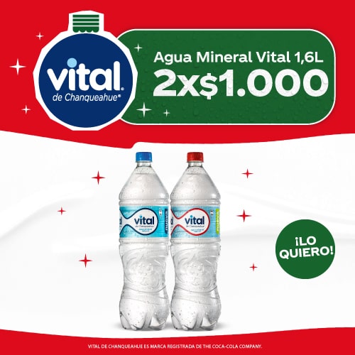 Agua Vital 1.6L 2 x $1.000