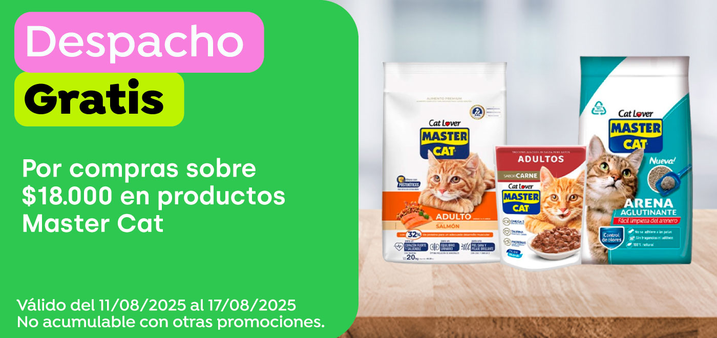 Dsp gratis - Carozzi - POR COMPRAS SOBRE 18.000 EN MASTER CAT - 11-08-2025 al 17-08-2025