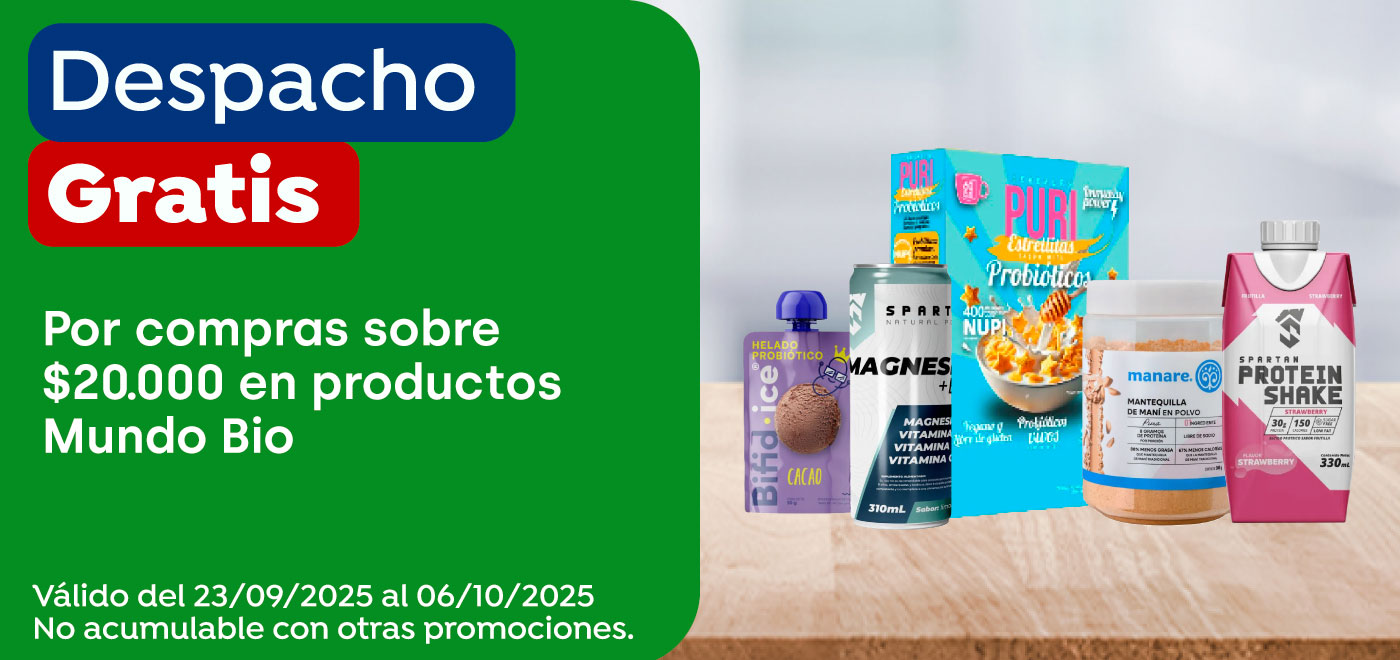 Dsp gratis - POR COMPRAS SOBRE 20.000 EN MUNDO BIO  - 23-09-2025 al 06-10-2025