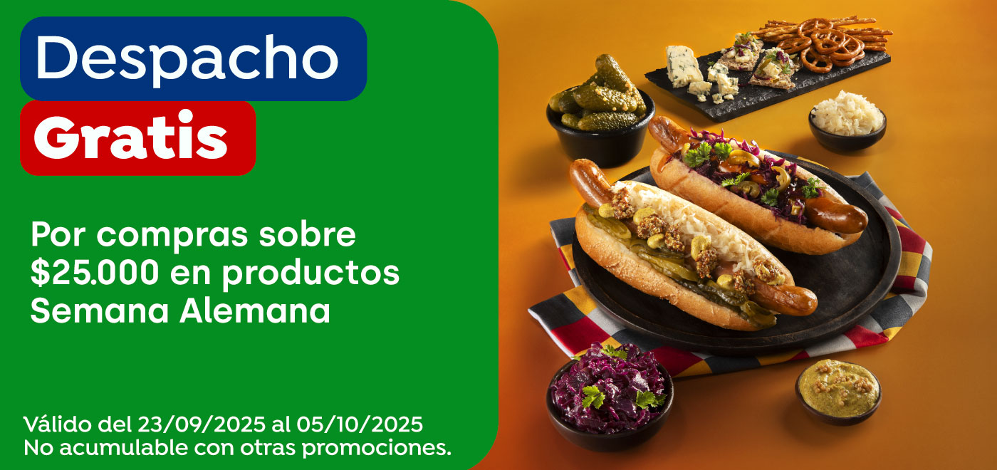 Dsp gratis - SEMANA ALEMANA - Por compras sobre $25.000 en Productos Semana Alemana - 23/09/2025 al 05/10/2025