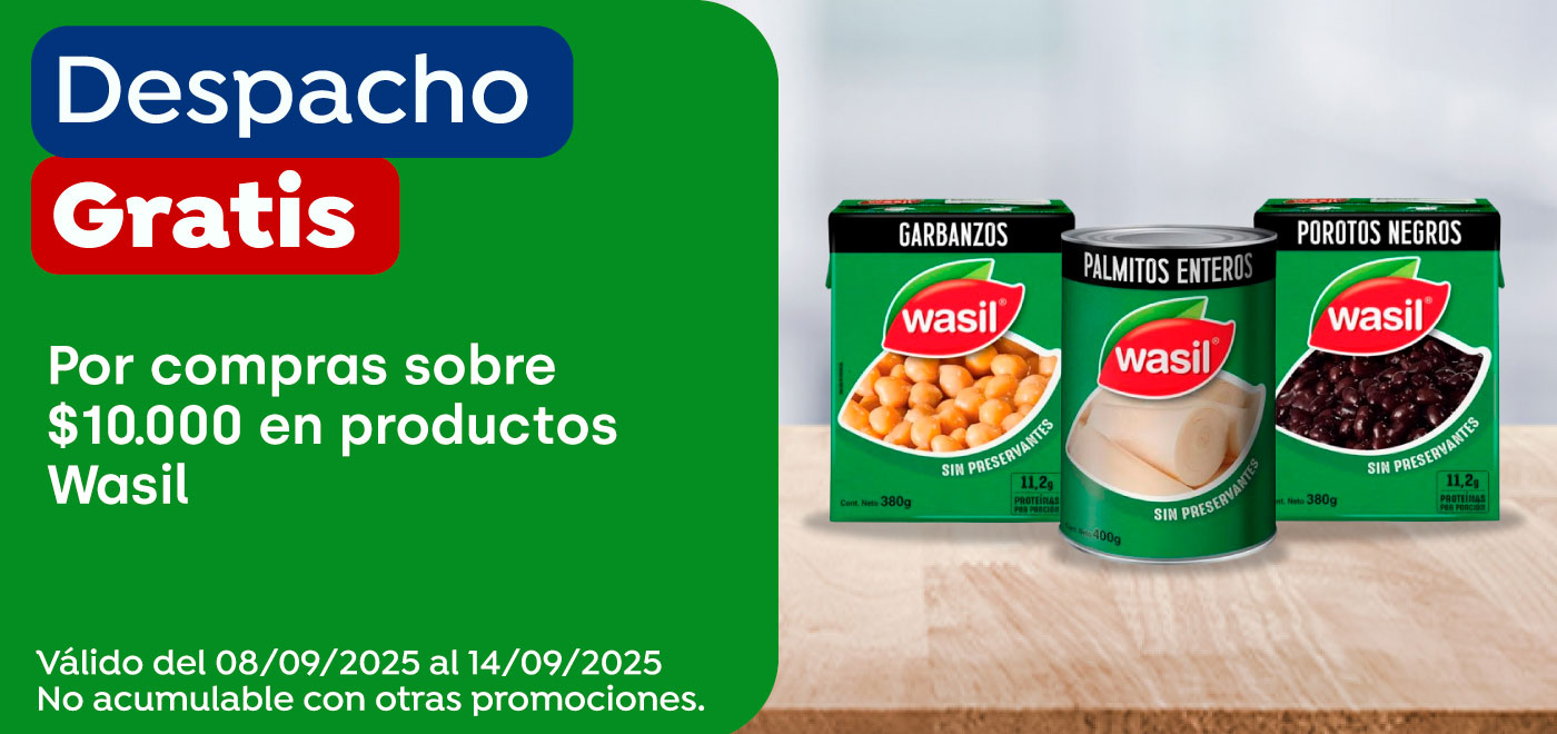 Dsp gratis - WATTS-DESPACHO GRATIS EN WASIL POR COMPRAS SOBRE $10.000 - 08-09-2025 al 14-09-2025