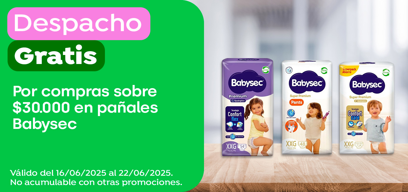 Dsp gratis - SOFTYS - Por compras sobre $30.000 en pañales Babysec - 16-06-2025 al 22-06-2025