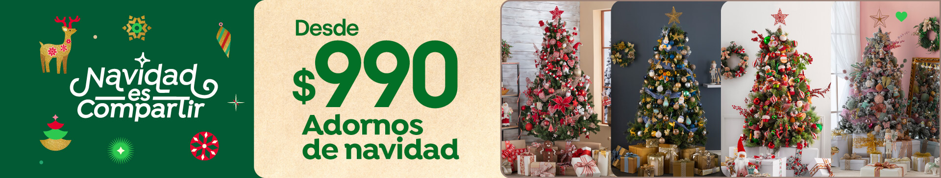 Adornos de navidad desde $990