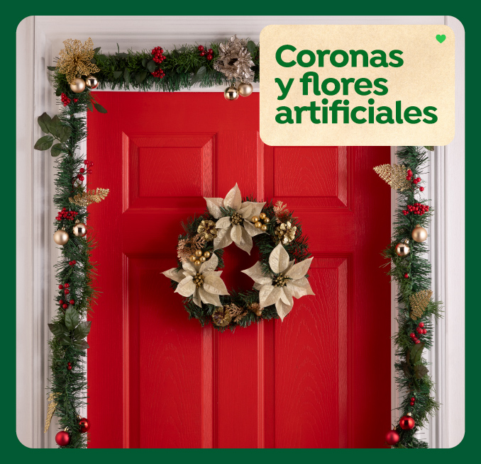 Coronas y flores artificiales