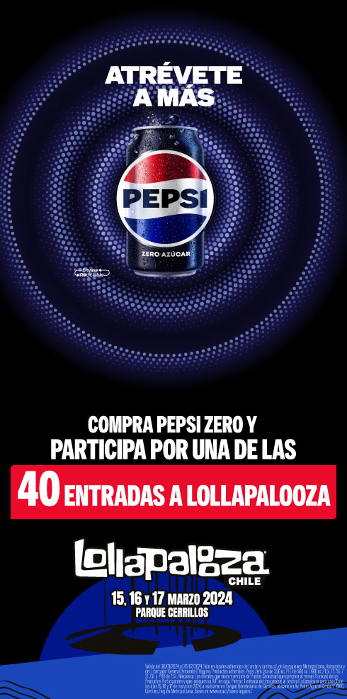 Participa por entradas al Lollapalooza con Pepsi y Jumbo