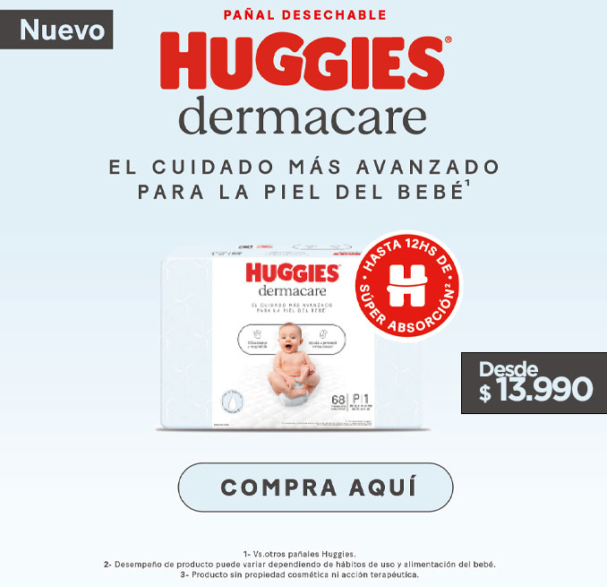 Proveedor Huincha Home - KCC - Nuevo Pañal Huggies Dermacare desde $13.990 - 07-05-2024 al 13-05-2024