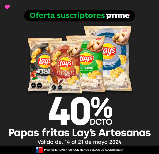 Prime - Papas fritas Lay´s Artesanas 40%dcto. - 14-05-2024 al 21-05-2024