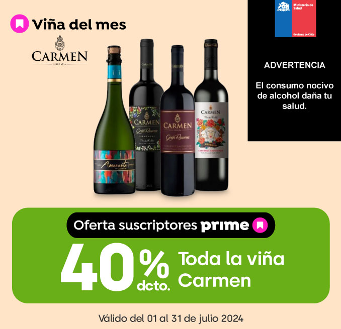 Prime - Todo Viña Carmen 40% descto - 01-07-2024 al 31-07-2024