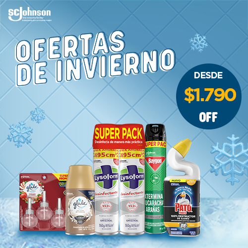 Pato, Mr Musculo, Lysoform, Glade desde $1.790