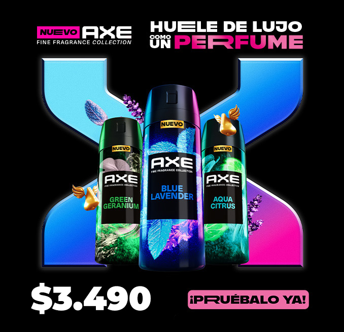 Proveedor Huincha Home - UNILEVER - Axe nuevas fragancias $3490 - 15-10-2024 al 21-10-2024