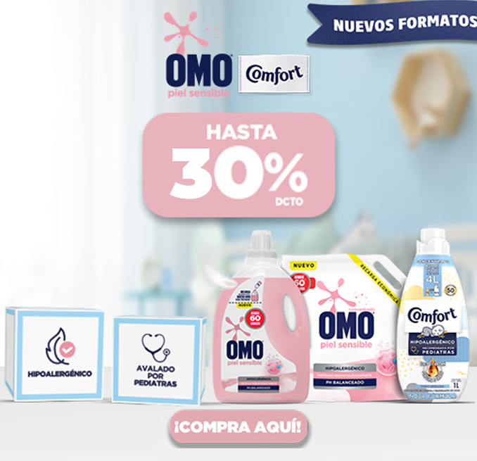 Proveedor Huincha Home - UNILEVER - Omo piel sensible hasta 30% descto - 15-10-2024 al 21-10-2024