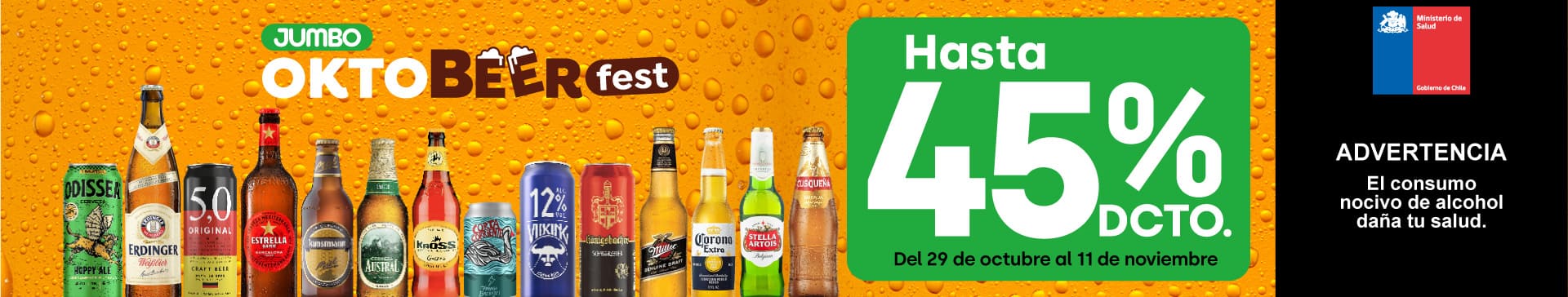 Especial - Oktobeerfest - Cervezas seleccionadas hasta 45% dcto - 29-10-2024 al 11-11-2024