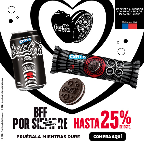 Hasta 25% dcto. Oreo Coca-Cola