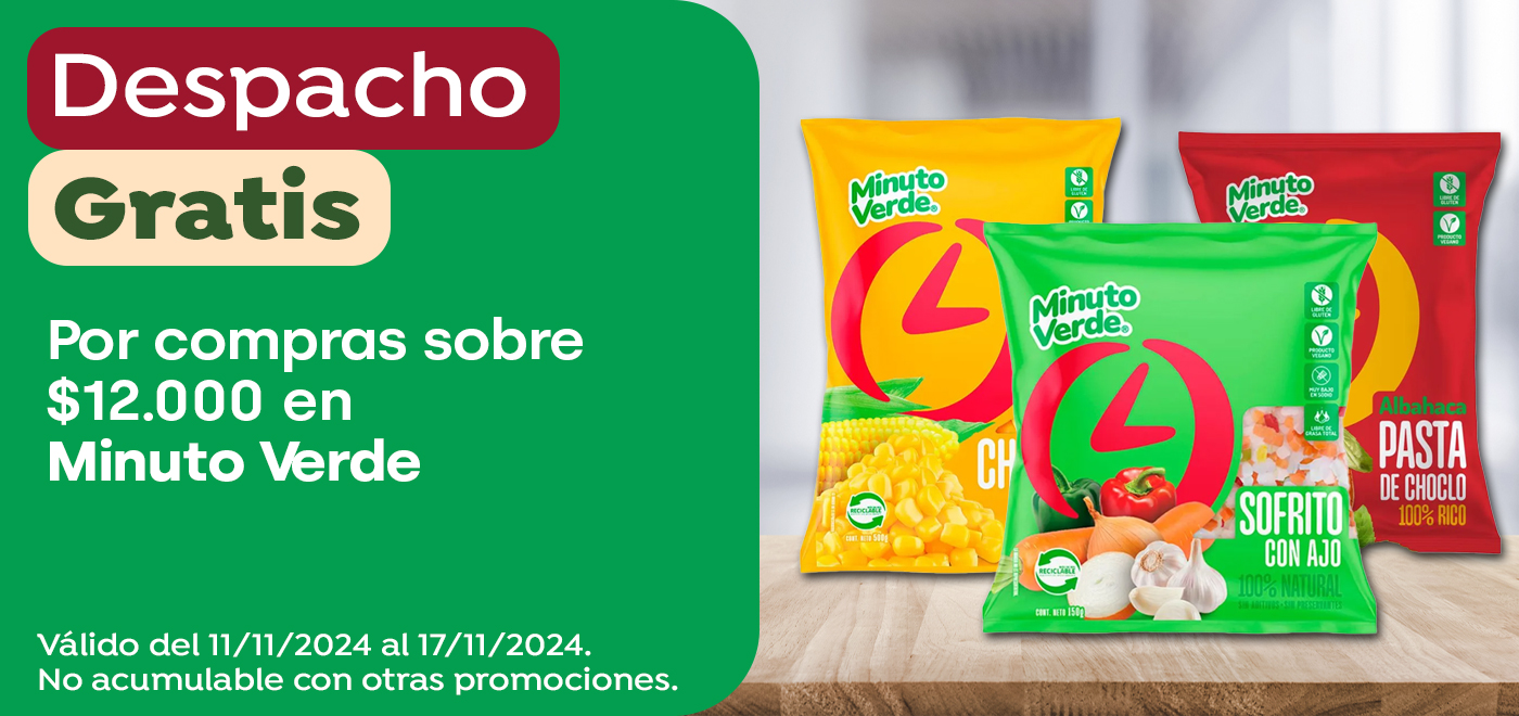 Dsp gratis - Minuto Verde - POR COMPRAS SOBRE 12.000 EN MINUTO VERDE - 11-11-2024 al 17-11-2024