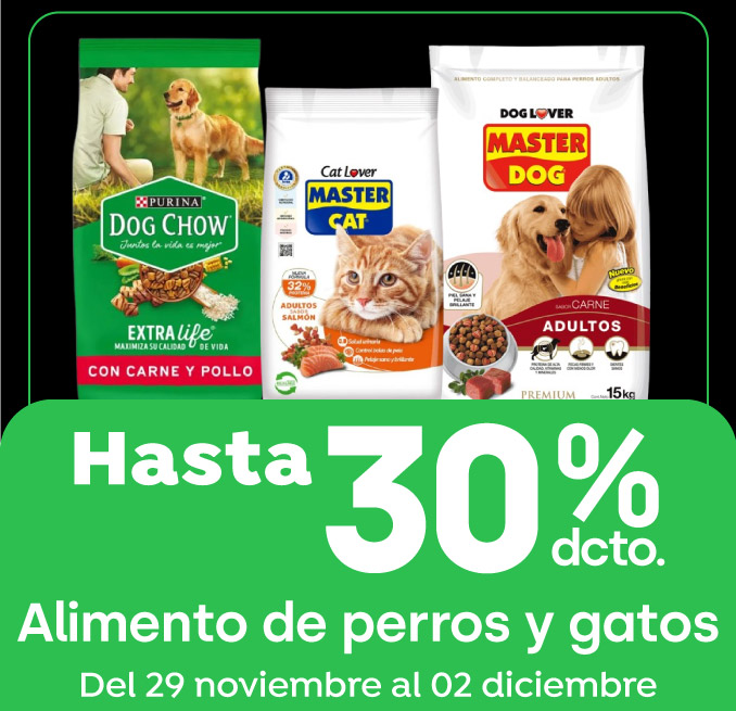 BlackFriday - ALIMENTO DE PERRO Y GATOS HASTA 30% DESCTO - 28-11-2024 al 02-12-2024