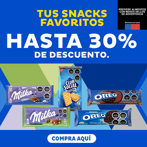 Tus Snacks Favoritos hasta 30% dcto.