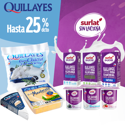 Quillayes y Surlat seleccionados hasta 25% dcto.