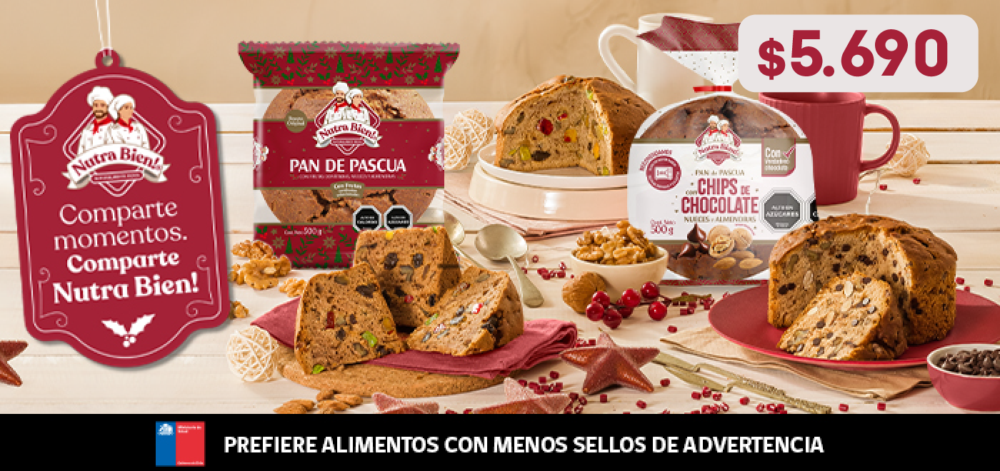 Proveedor Huincha Home - Ideal - Pan de Pascua Nutrabien a $5690 - 17-12-2024 al 23-12-2024