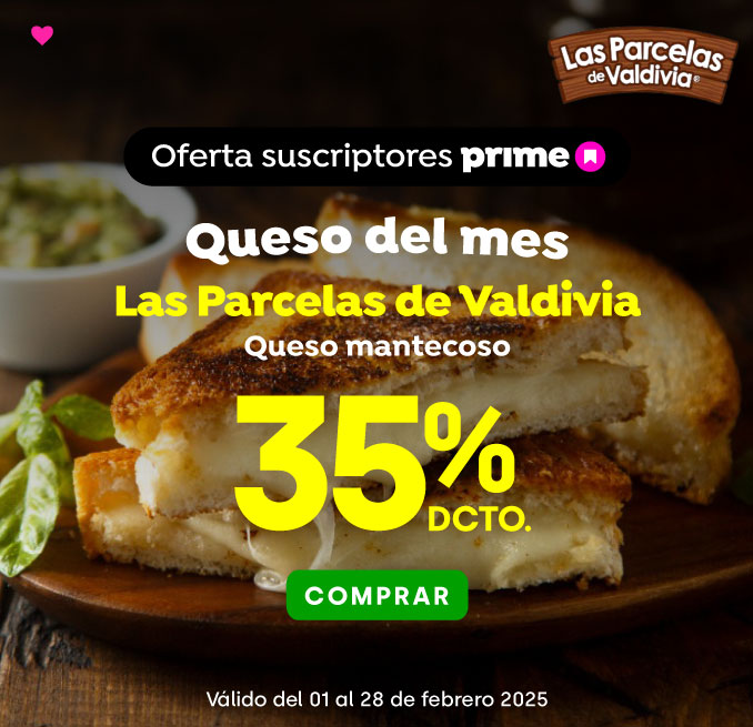 Prime - 35% QUESOS LAS PARCELAS DE VALDIVIDA - 01-02-2025 al 28-02-2025