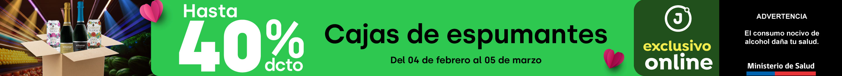 Excl - Venta de cajas de espumantes hasta 40% descto - 04-02-2025 al 05-03-2025