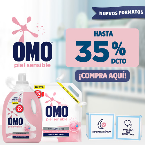 Omo y Comfort hipoalergénico hasta 35% dcto.