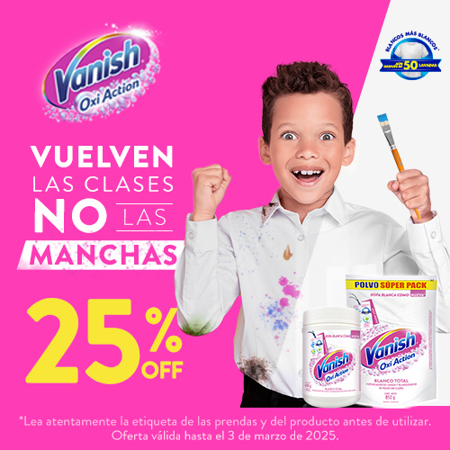 Vanish 25% dcto.