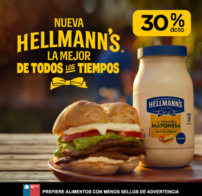 Mayonesa y Ketchup Hellmann's seleccionados 30% dcto.