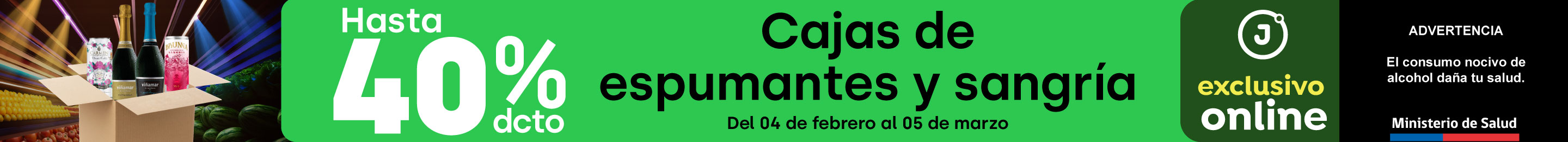 Excl - Venta de cajas de espumantes hasta 40% descto - 04-02-2025 al 05-03-2025