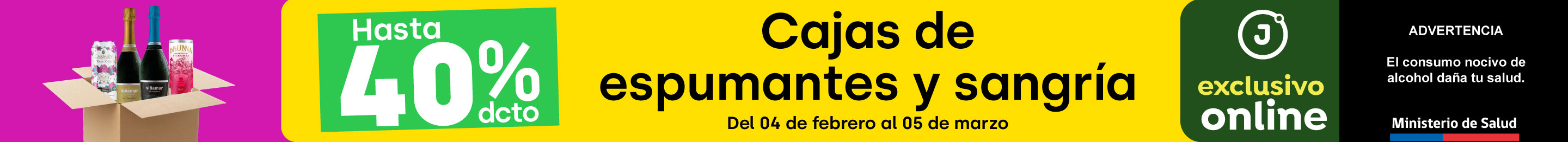 Excl - Venta de cajas de espumantes hasta 40% descto - 04-02-2025 al 05-03-2025