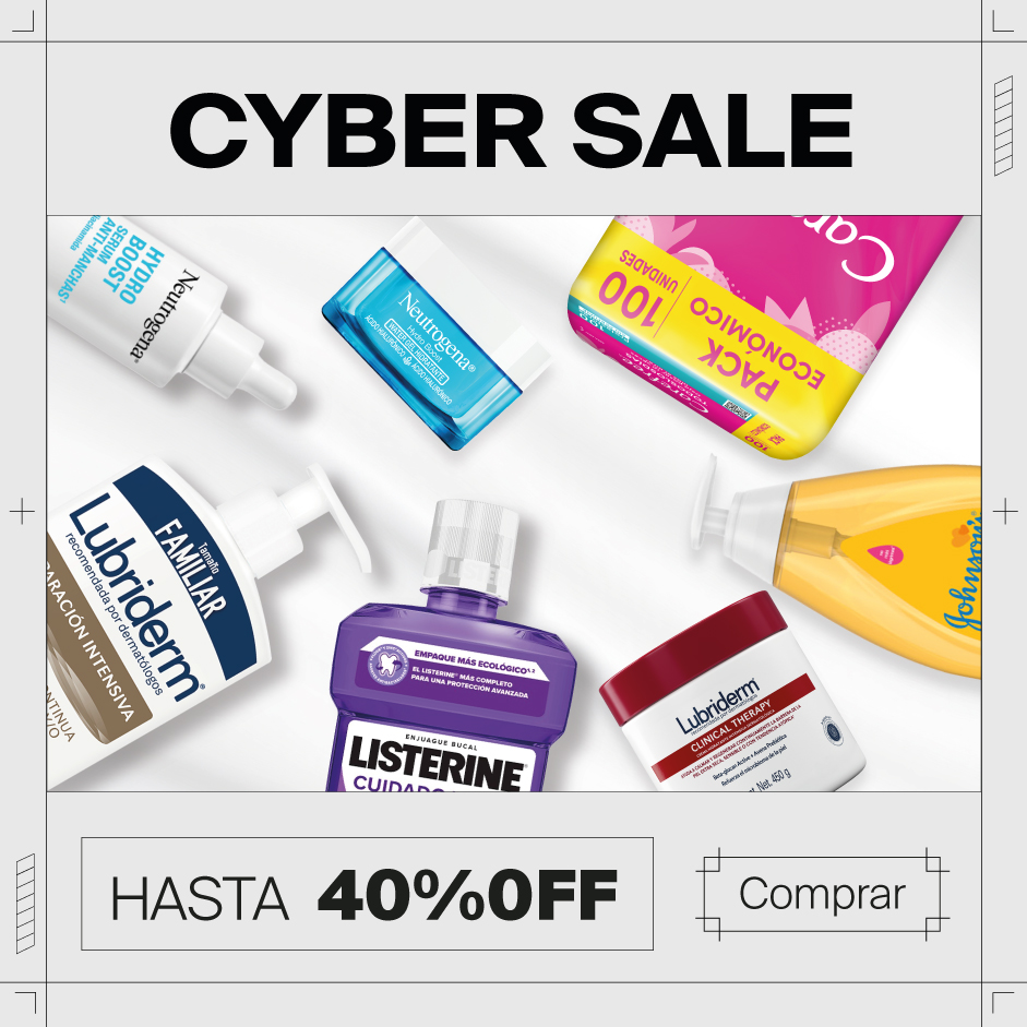 Cyber Neutrogena, Listerine, Lubriderm hasta 40% dcto.