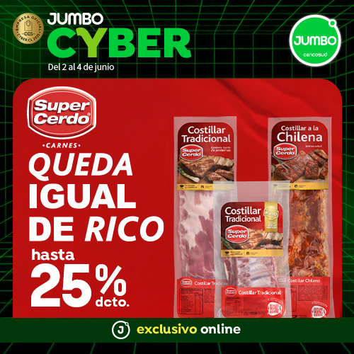 25% dcto. Costillares, plateadas y pulpas envasadas Super Cerdo