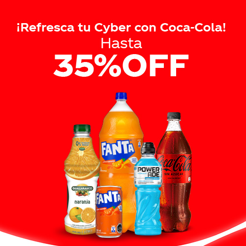 Hasta 35% dcto. Bebidas, jugos y aguas