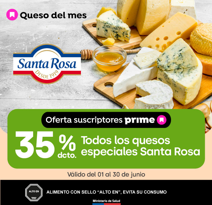 Prime - TODOS LOS QUESOS ESPECIALES SANTA ROSA 35%  - 01-06-2025 al 30-06-2025