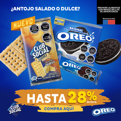 Oreo y Club social hasta 28% dcto.