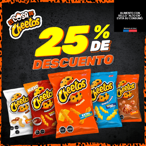 Cheetos 25% dcto.