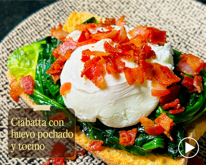 Ciabatta y tocino