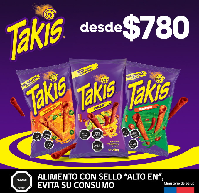 Takis variedades desde $780