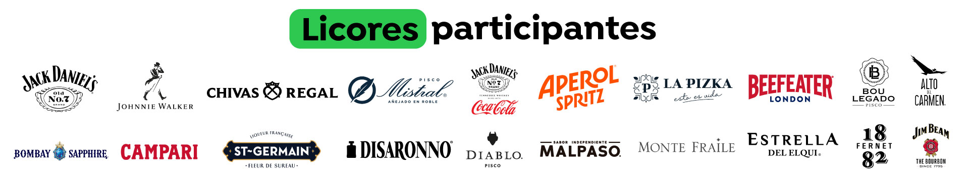 Licores participantes