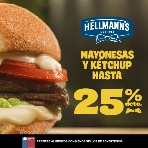 Hasta 25% dcto. Hellmann's