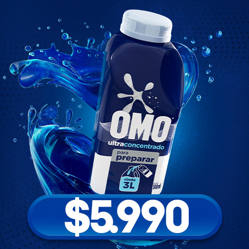 Omo diluible 500ml $5.990 (Rinde 3L)