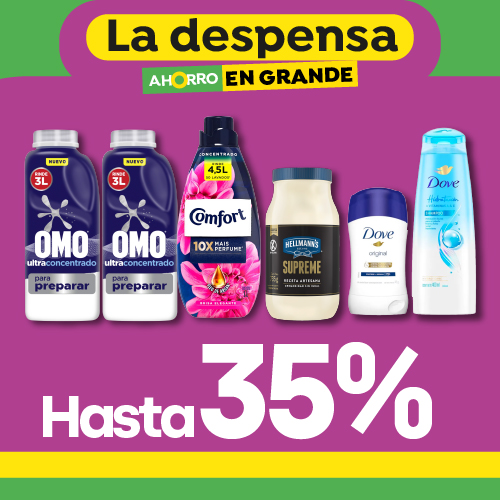  Omo, Comfort, Dove, Hellmanns hasta 35% dcto.