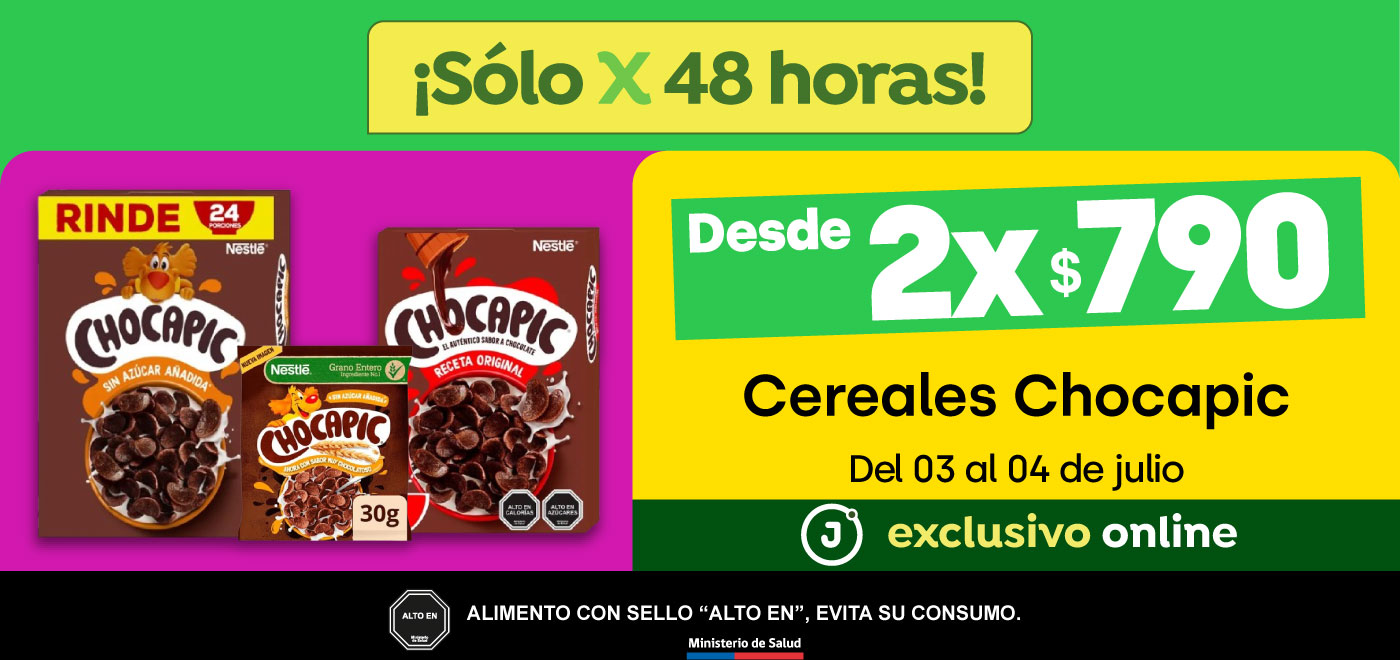 Bombazo exclusivo ecomm - Cereales Chocapic desde 2x $790 - 03-07-2025 al 04-07-2025