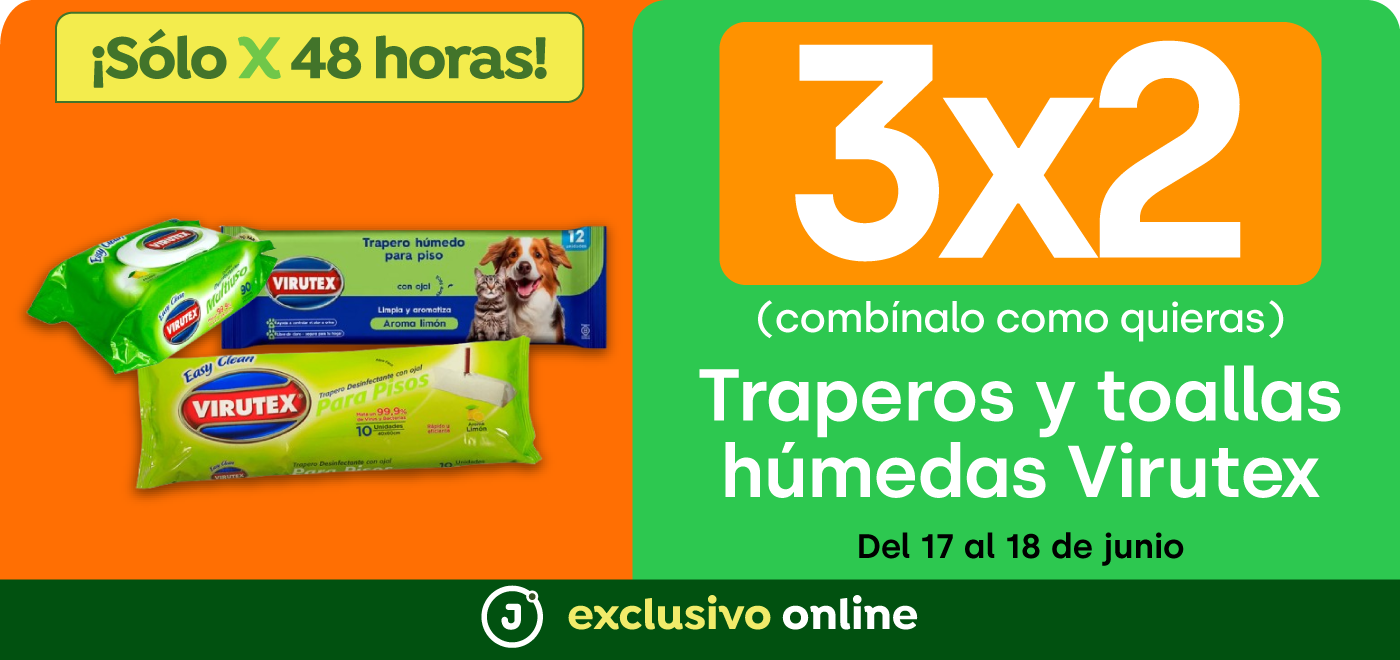 Bombazo exclusivo ecomm - 3x2 Traperos y toallas húmedas Virutex (combínalo como quieras) - 17-06-2025 al 18-06-2025