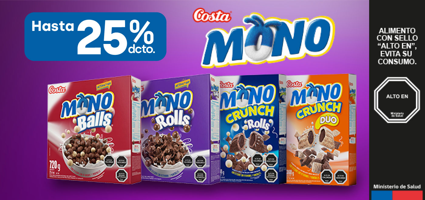 Proveedor Huincha Home - Carozzi - Cereales Mono hasta 20% dcto  - 15-07-2025 al 21-07-2025