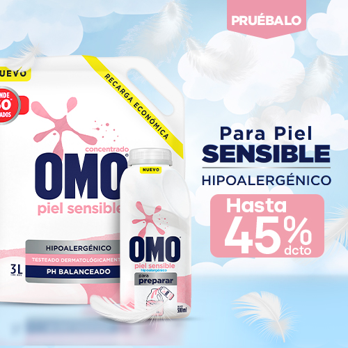 Omo y Comfort Piel Sensible hasta 45% dcto