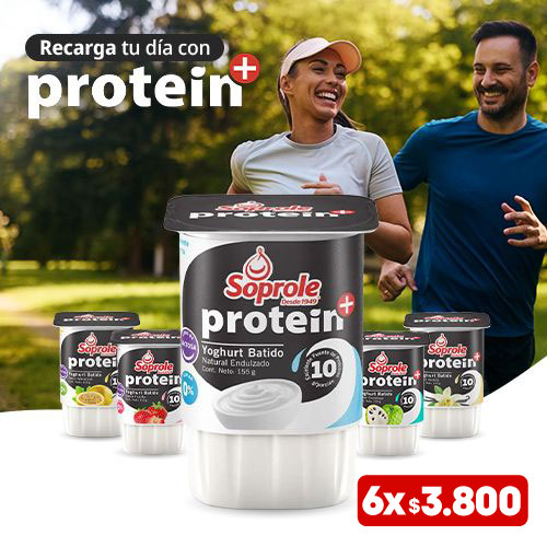 Yoghurt Soprole Protein+ 155g 6x $3.800
